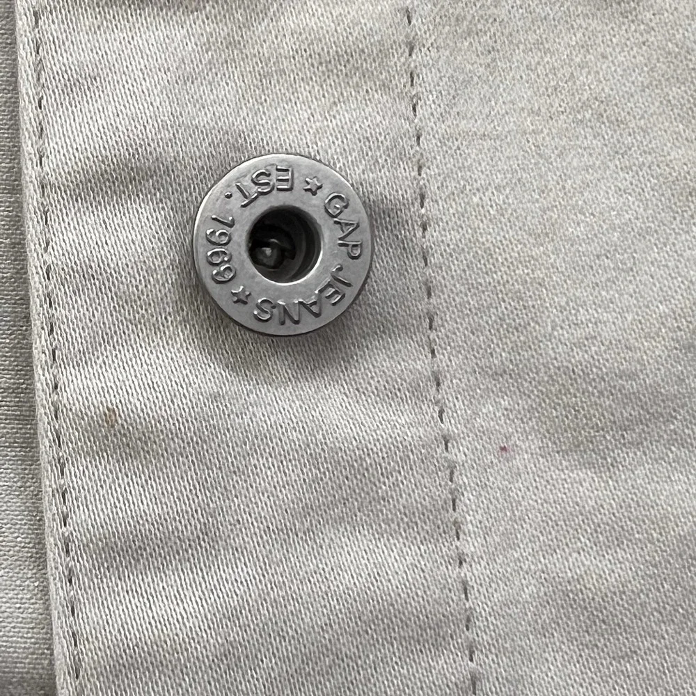 Vintage 90s Gap Womens‎ Beige Denim Short Jean Jacket Small Cotton Y2K Hippie